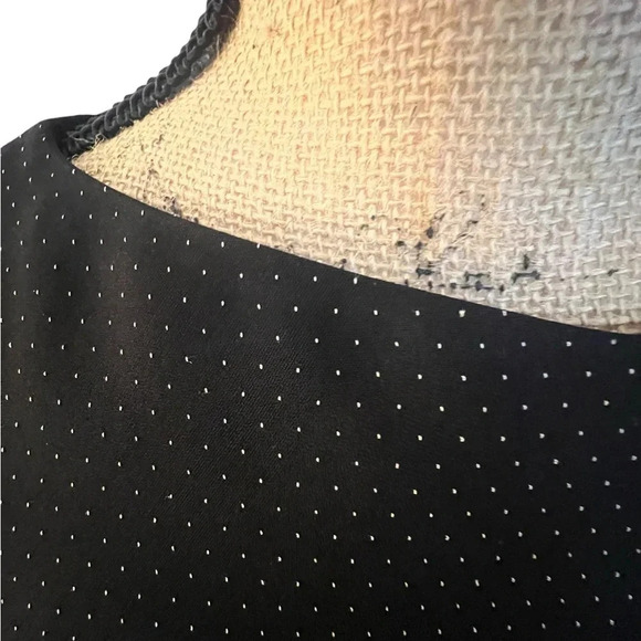 Ann Taylor Petites Black Polka Dot Dress Rayon OP - Picture 5 of 6